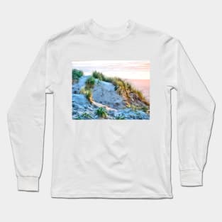 Golden Hour Sunset on Florence Dunes in Oregon Long Sleeve T-Shirt